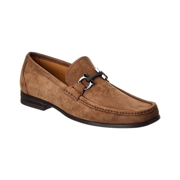 Ferragamo Grandioso 2 Suede Loafer Brown